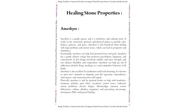Healing Stone Properties